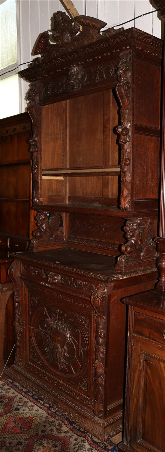 Flemish carved oak buffet